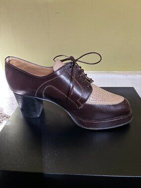 Women's Spectator Shoes; small platform, lace up.